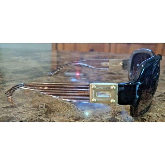 Tommy Hilfiger ANDREA Womens Sunglasses Brown Frames Gold Temples - Picture 4 of 7